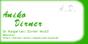 aniko dirner business card