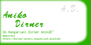 aniko dirner business card